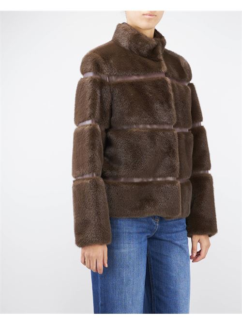 Short faux fur coat with inlays Twinset TWIN SET | Fur | TT202211946